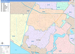 Costa Mesa Wall Map Color Cast Style 2026